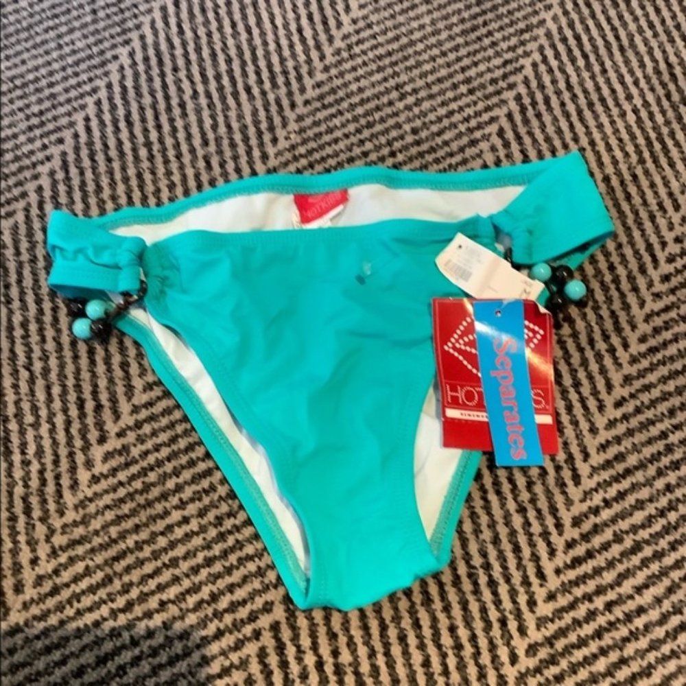 Hot Kiss Teal/Aqua Bikini Bottom NEW